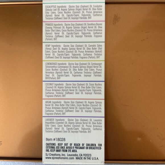 Moonlight Beach Bath AROMATHERAPY SEVEN BLENDED BODY OILS Brand New - Picture 5 of 5